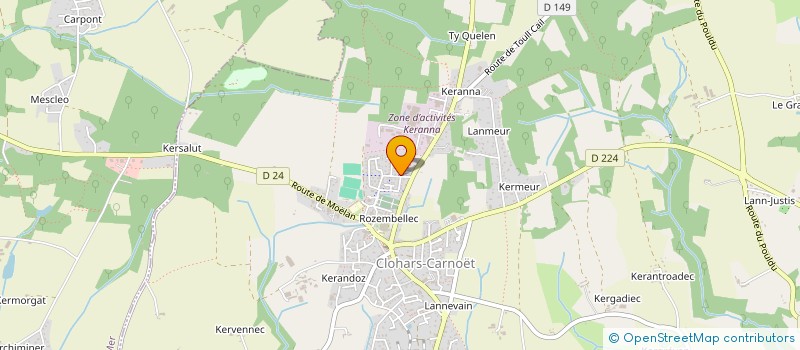 localisation de l'entreprise MONSIEUR DAVID ETIENNE à CLOHARS-CARNOET