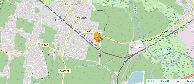 localisation de l'entreprise MONSIEUR DAVID EVAIN  LE TEICH