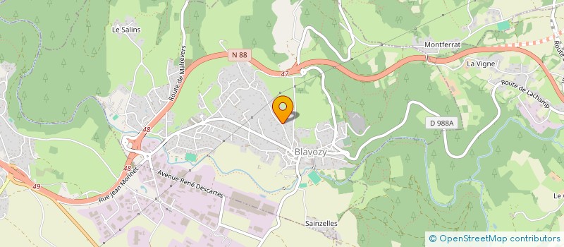 localisation de l'entreprise MONSIEUR DAVID EXBRAYAT  BLAVOZY