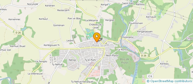 localisation de l'entreprise MONSIEUR DAVID FALISCHIA  PONT-SCORFF