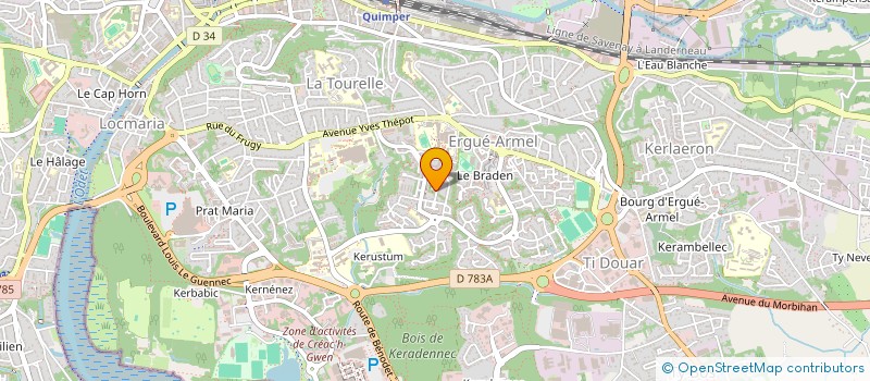 localisation de l'entreprise MONSIEUR DAVID FAUCHOUX à QUIMPER