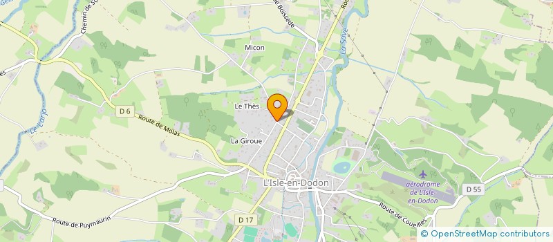 localisation de l'entreprise MONSIEUR DAVID FITERE  L'ISLE-EN-DODON