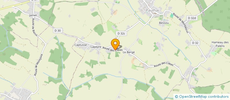 localisation de l'entreprise MONSIEUR DAVID FLEURY  PAULHAC