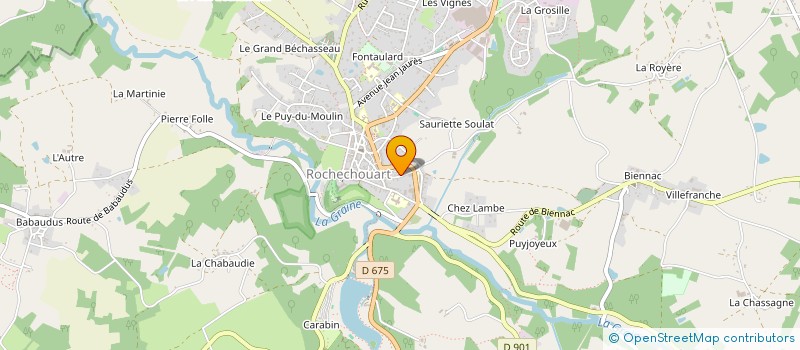 localisation de l'entreprise MONSIEUR DAVID FREDON  ROCHECHOUART