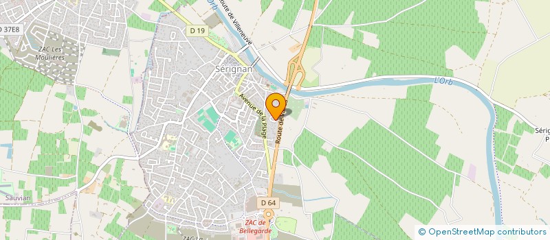 localisation de l'entreprise MONSIEUR DAVID FULINE  SERIGNAN