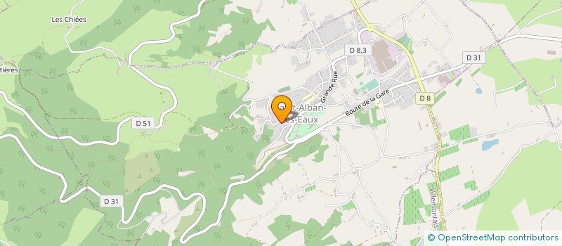 localisation de l'entreprise MONSIEUR DAVID GADET  SAINT-ALBAN-LES-EAUX