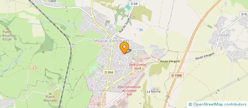 localisation de l'entreprise MONSIEUR DAVID GALEK à SEBAZAC-CONCOURES
