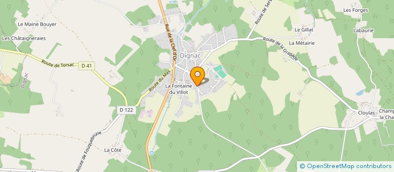 localisation de l'entreprise MONSIEUR DAVID GALLAIS  DIGNAC