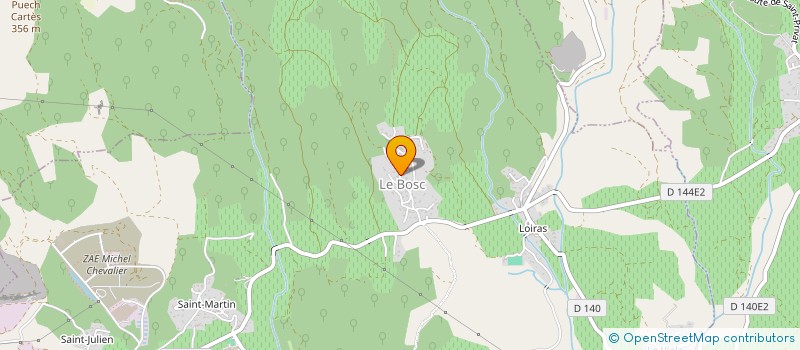 localisation de l'entreprise MONSIEUR DAVID GALTIER  LE BOSC