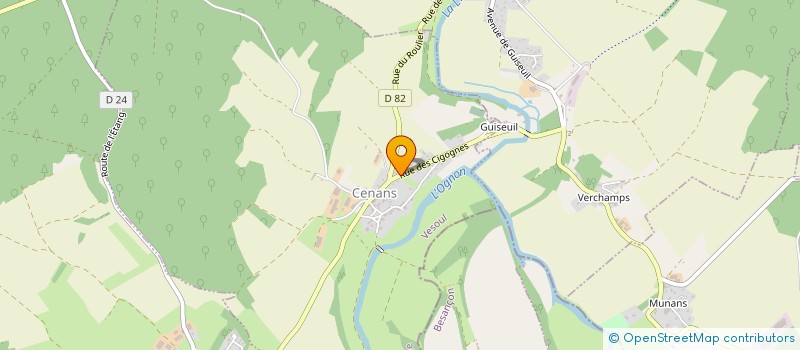 localisation de l'entreprise MONSIEUR DAVID GAVIGNET  CENANS