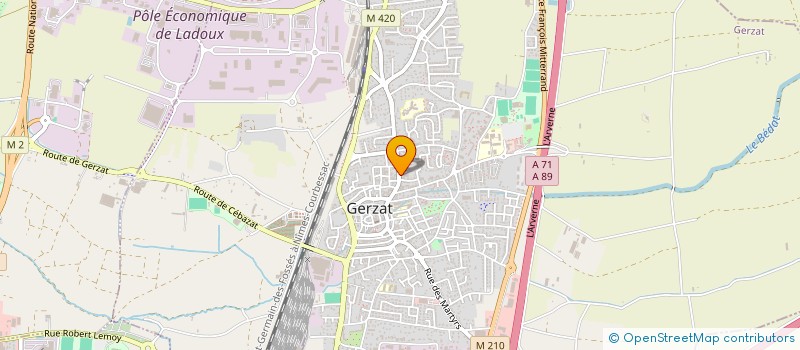 localisation de l'entreprise MONSIEUR DAVID GENDRAUD  GERZAT