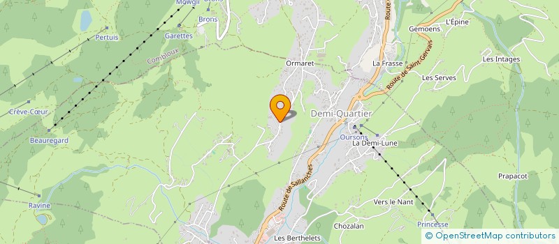 localisation de l'entreprise MONSIEUR DAVID GERARD  DEMI-QUARTIER