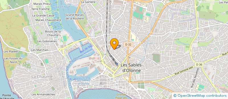 localisation de l'entreprise MONSIEUR DAVID GILES  LES SABLES D'OLONNE