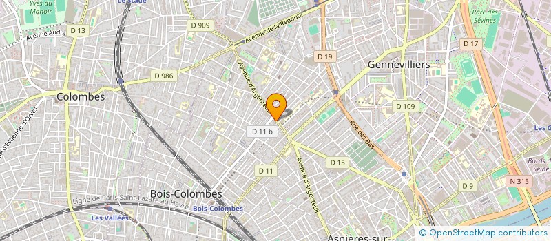 localisation de l'entreprise MONSIEUR DAVID GOACOLOU à BOIS-COLOMBES