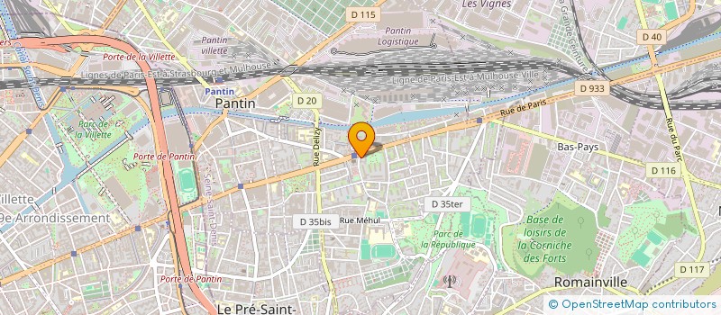 localisation de l'entreprise MONSIEUR DAVID GONZALEZ  PANTIN