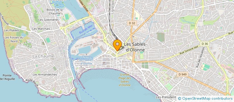 localisation de l'entreprise MONSIEUR DAVID GOUGEON à LES SABLES D'OLONNE