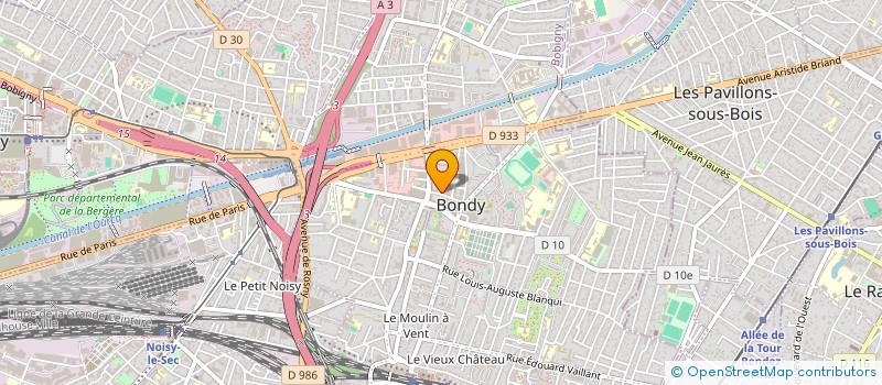 localisation de l'entreprise MONSIEUR DAVID GOUTX  BONDY