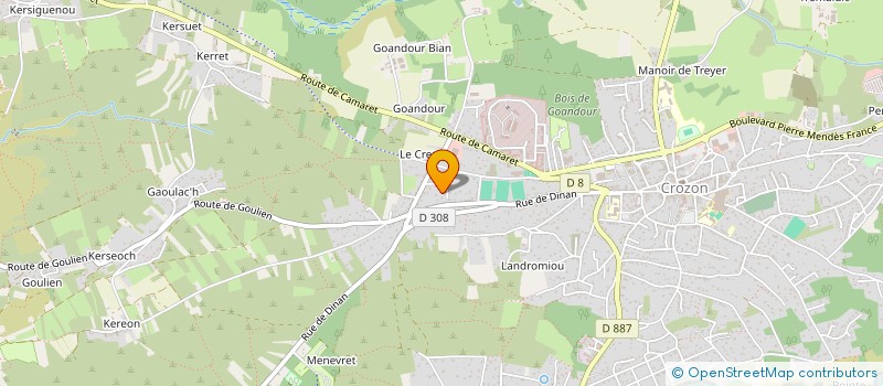 localisation de l'entreprise MONSIEUR DAVID GRANDIERE  CROZON