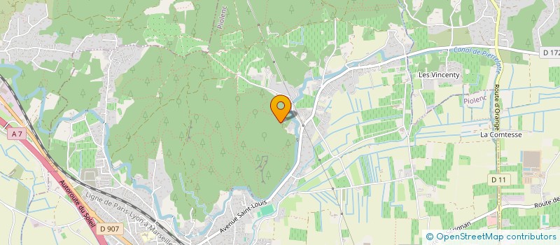 localisation de l'entreprise MONSIEUR DAVID GRANDIN  PIOLENC