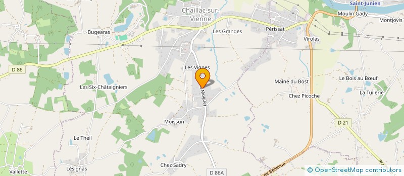 localisation de l'entreprise MONSIEUR DAVID GRESSIER  CHAILLAC-SUR-VIENNE