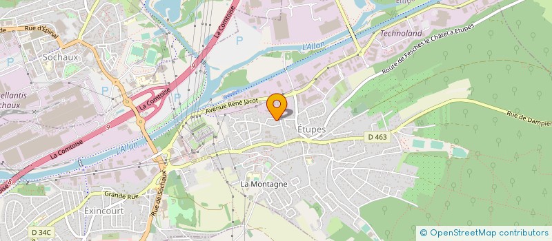 localisation de l'entreprise MONSIEUR DAVID GROSJEAN  ETUPES