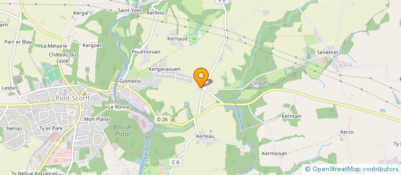 localisation de l'entreprise MONSIEUR DAVID GUERIN  PONT-SCORFF