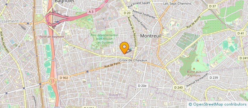 localisation de l'entreprise MONSIEUR DAVID GUICHARD à MONTREUIL