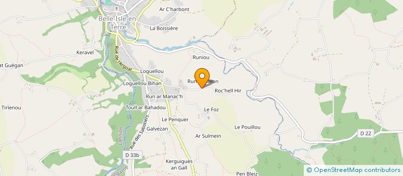 localisation de l'entreprise MONSIEUR DAVID GUILCHER  BELLE ISLE EN TERRE