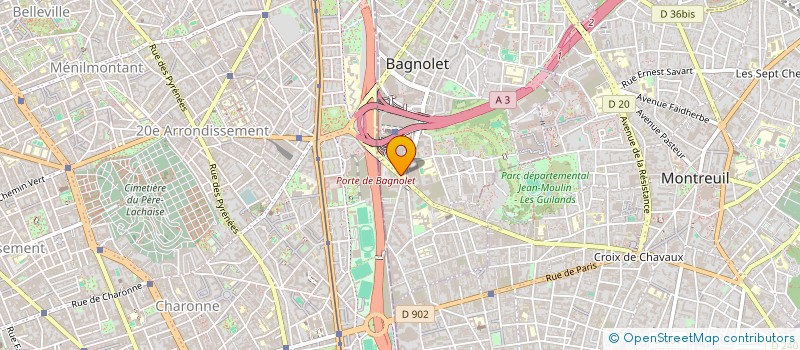 localisation de l'entreprise MONSIEUR DAVID GUILLARD  BAGNOLET