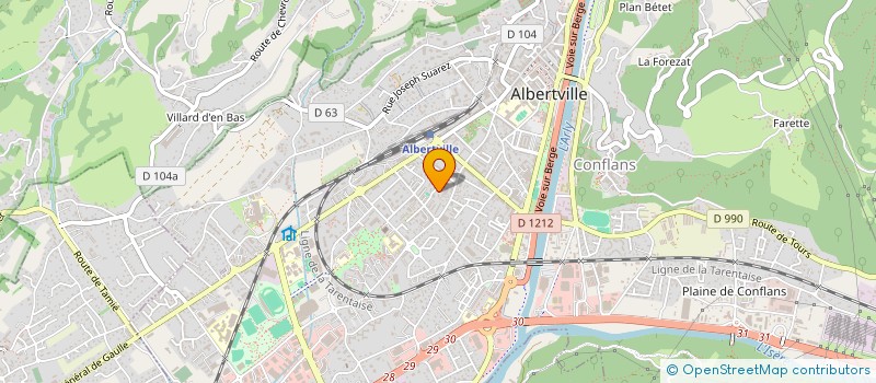 localisation de l'entreprise MONSIEUR DAVID GUILLARD à ALBERTVILLE
