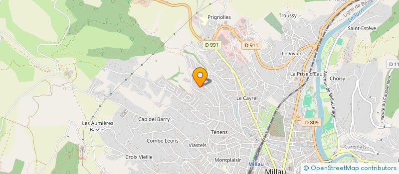 localisation de l'entreprise MONSIEUR DAVID GUILLEZ  MILLAU