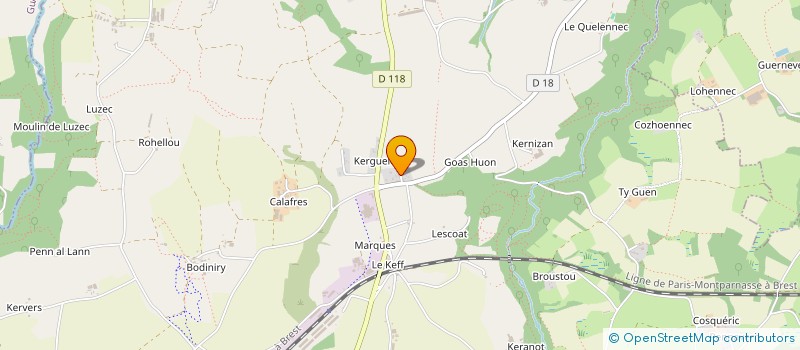 localisation de l'entreprise MONSIEUR DAVID GUILLOU à SAINT-THEGONNEC LOC-EGUINER