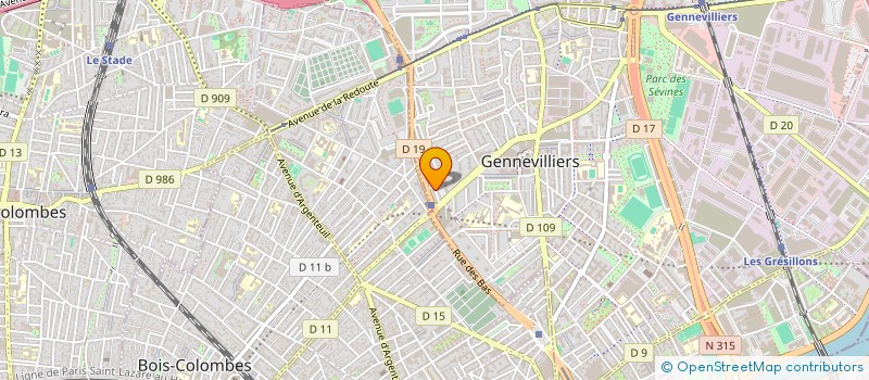 localisation de l'entreprise MONSIEUR DAVID GUSTAVE  GENNEVILLIERS