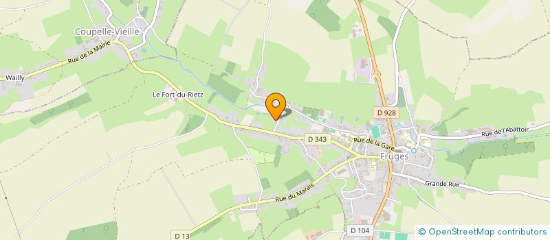 localisation de l'entreprise MONSIEUR DAVID GUYOT  FRUGES