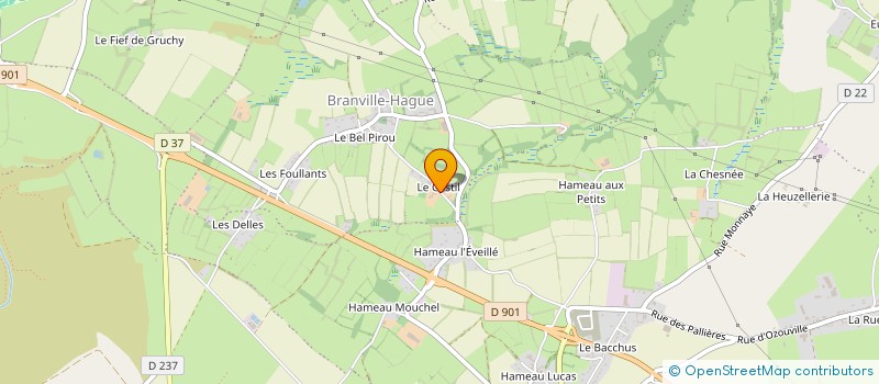 localisation de l'entreprise MONSIEUR DAVID HAMELIN  LA HAGUE