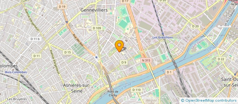 localisation de l'entreprise MONSIEUR DAVID HAMONET  GENNEVILLIERS