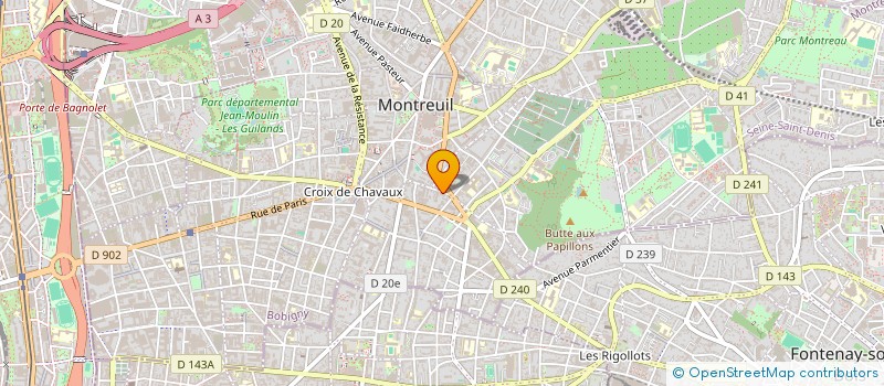 localisation de l'entreprise MONSIEUR DAVID HERMINE à MONTREUIL