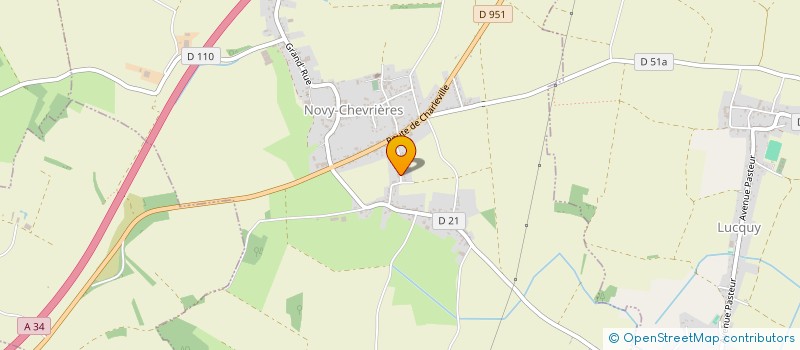 localisation de l'entreprise MONSIEUR DAVID HOURLIER  JUSTINE-HERBIGNY