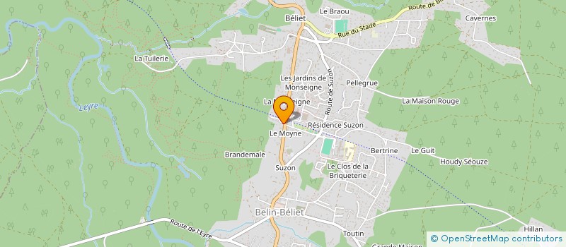 localisation de l'entreprise MONSIEUR DAVID HUMEZ  BELIN-BELIET