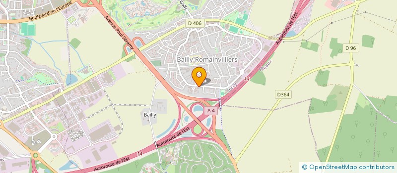 localisation de l'entreprise MONSIEUR DAVID JACOMME  BAILLY-ROMAINVILLIERS