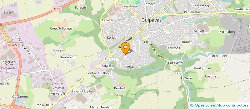 localisation de l'entreprise MONSIEUR DAVID JAOUEN  GUIPAVAS