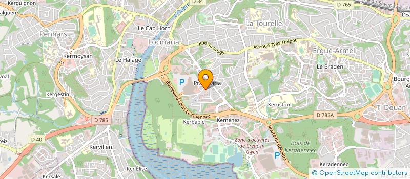 localisation de l'entreprise MONSIEUR DAVID JEANJEAN à QUIMPER