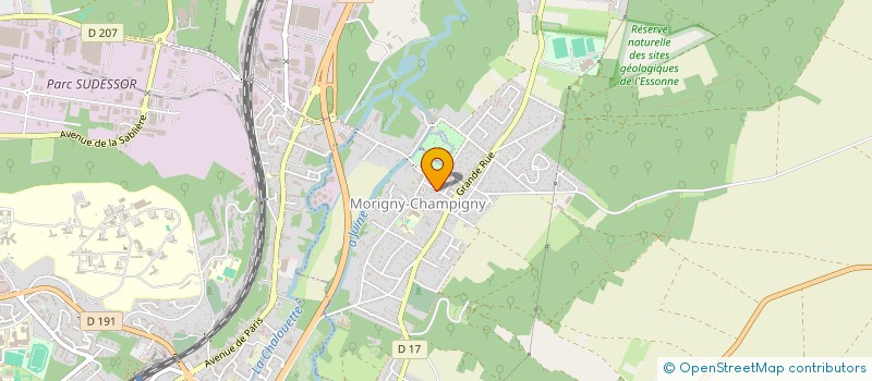 localisation de l'entreprise MONSIEUR DAVID JEUFFROY  MORIGNY-CHAMPIGNY
