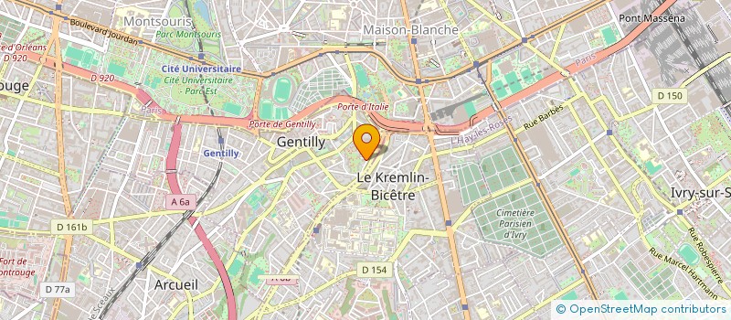 localisation de l'entreprise MONSIEUR DAVID JOSE RIBEIRO DA CUNHA  GENTILLY