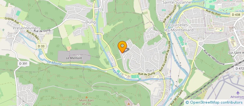 localisation de l'entreprise MONSIEUR DAVID JOUBERT  COURCELLES-LES-MONTBELIARD