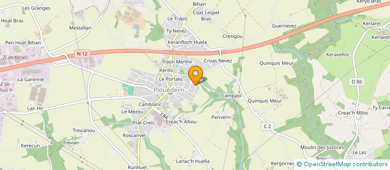 localisation de l'entreprise MONSIEUR DAVID JOURDAIN  PLOUEDERN