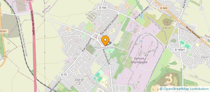 localisation de l'entreprise MONSIEUR DAVID JOUVENAUX  MAZINGARBE