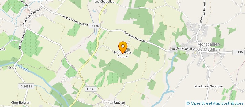 localisation de l'entreprise MONSIEUR DAVID JUTTAUD à MONTPELLIER-DE-MEDILLAN