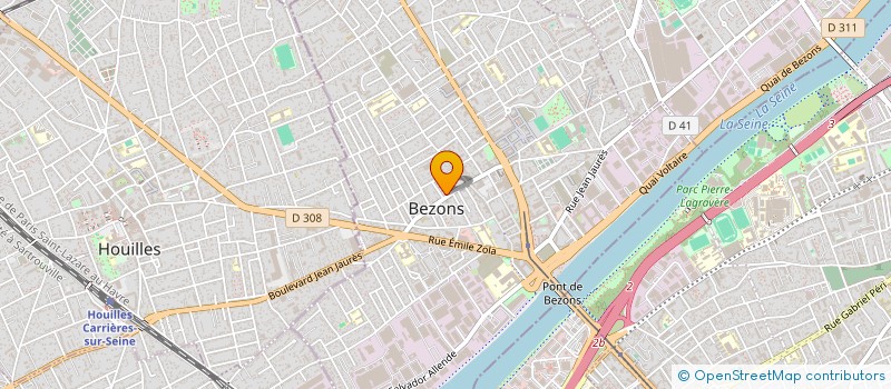 localisation de l'entreprise MONSIEUR DAVID KINIFFO  BEZONS