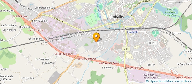 localisation de l'entreprise MONSIEUR DAVID L HENORET  LAMBALLE-ARMOR